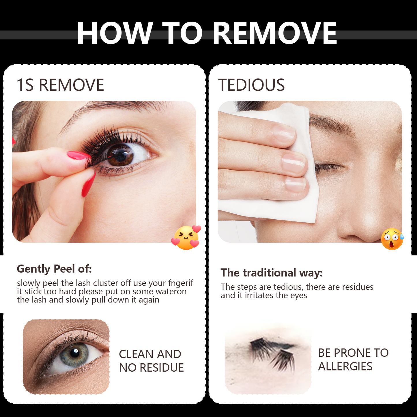 Cofier Flora Lash Clusters 10-18mm C Curl – No Glue Self-Adhesive Lashes