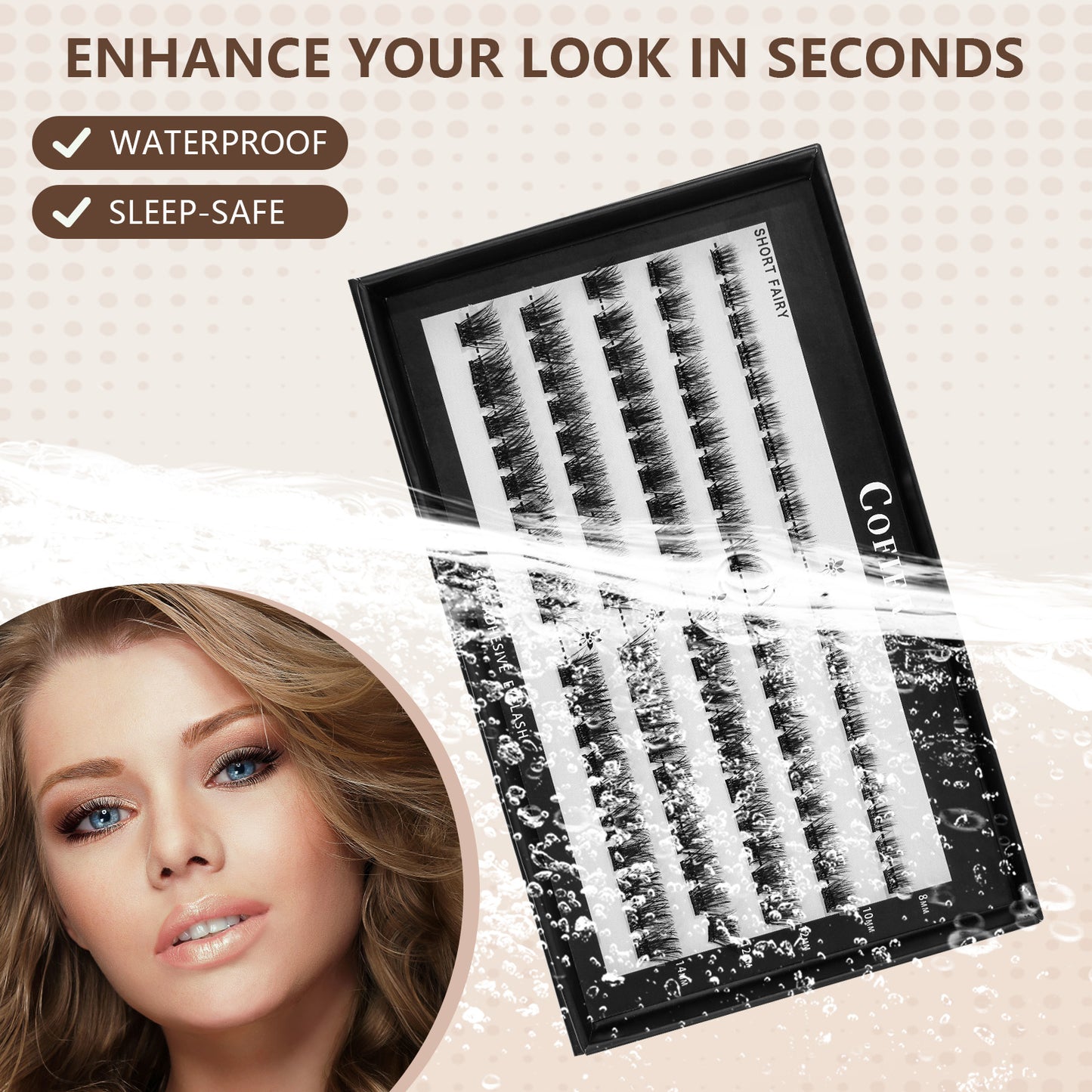 Cofier Short Fairy Lash Clusters 8-14mm C Curl – No Glue Self-Adhesive Lashes