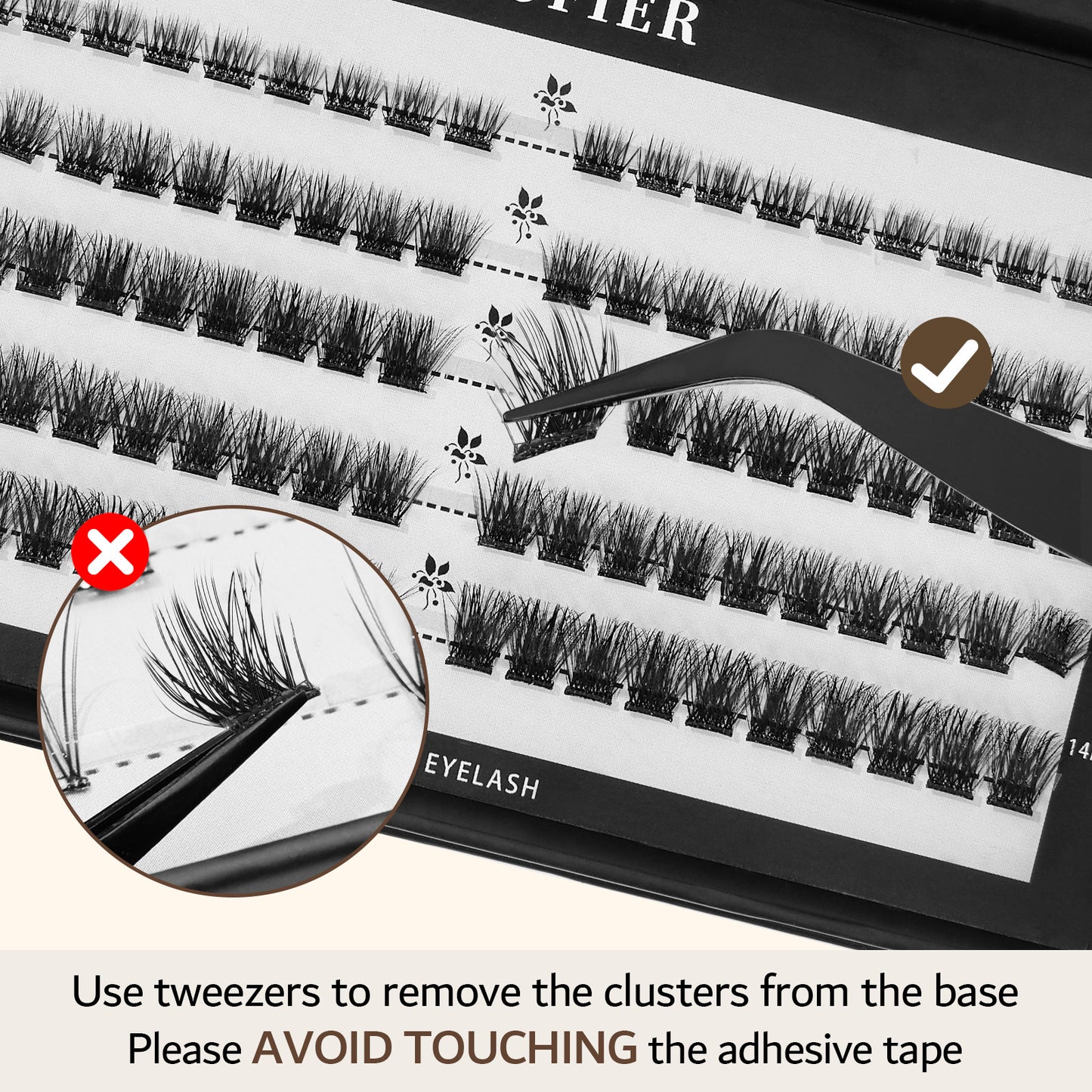 Cofier Short Fairy Lash Clusters 8-14mm C Curl – No Glue Self-Adhesive Lashes