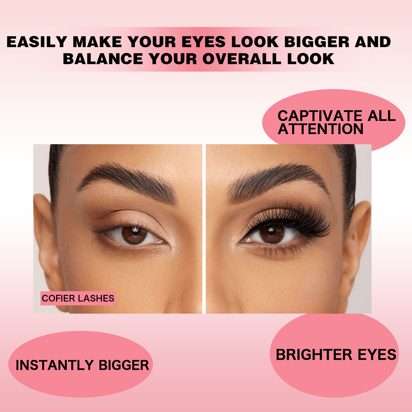 Cofier 3D Nova Lash Clusters 10-18mm C Curl – No Glue Self-Adhesive Lashes