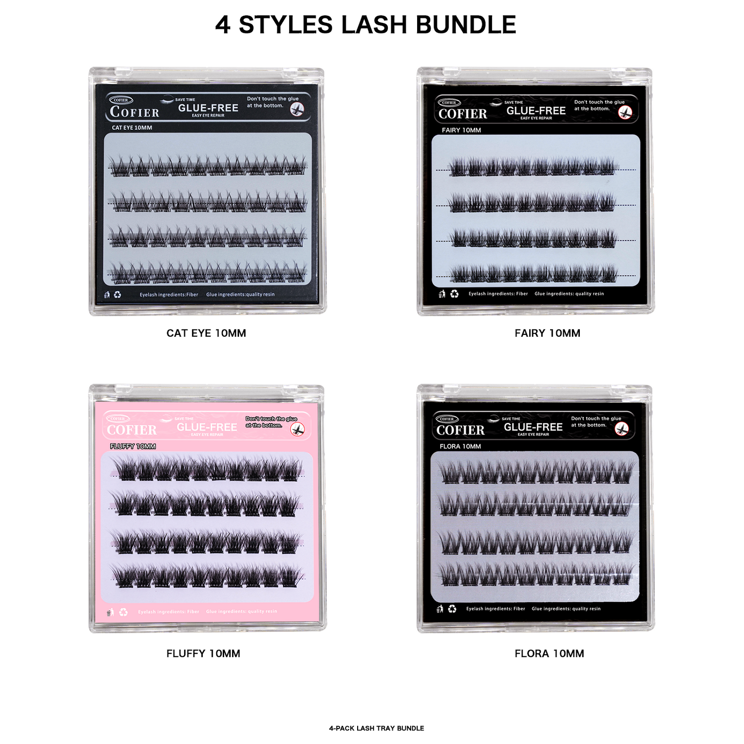 COFIER Glue-Free 4-Style Mini Lash Set