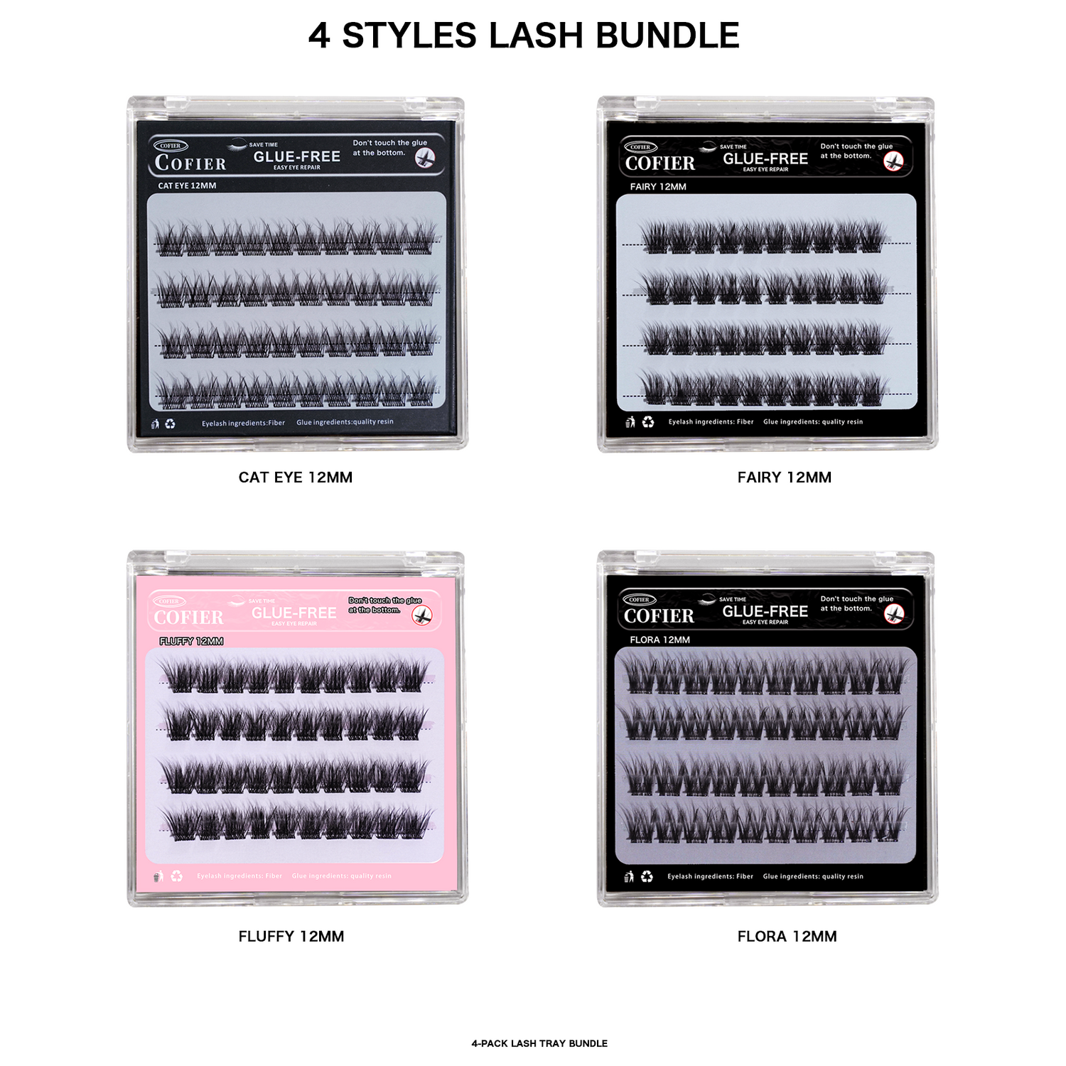 COFIER Glue-Free 4-Style Mini Lash Set