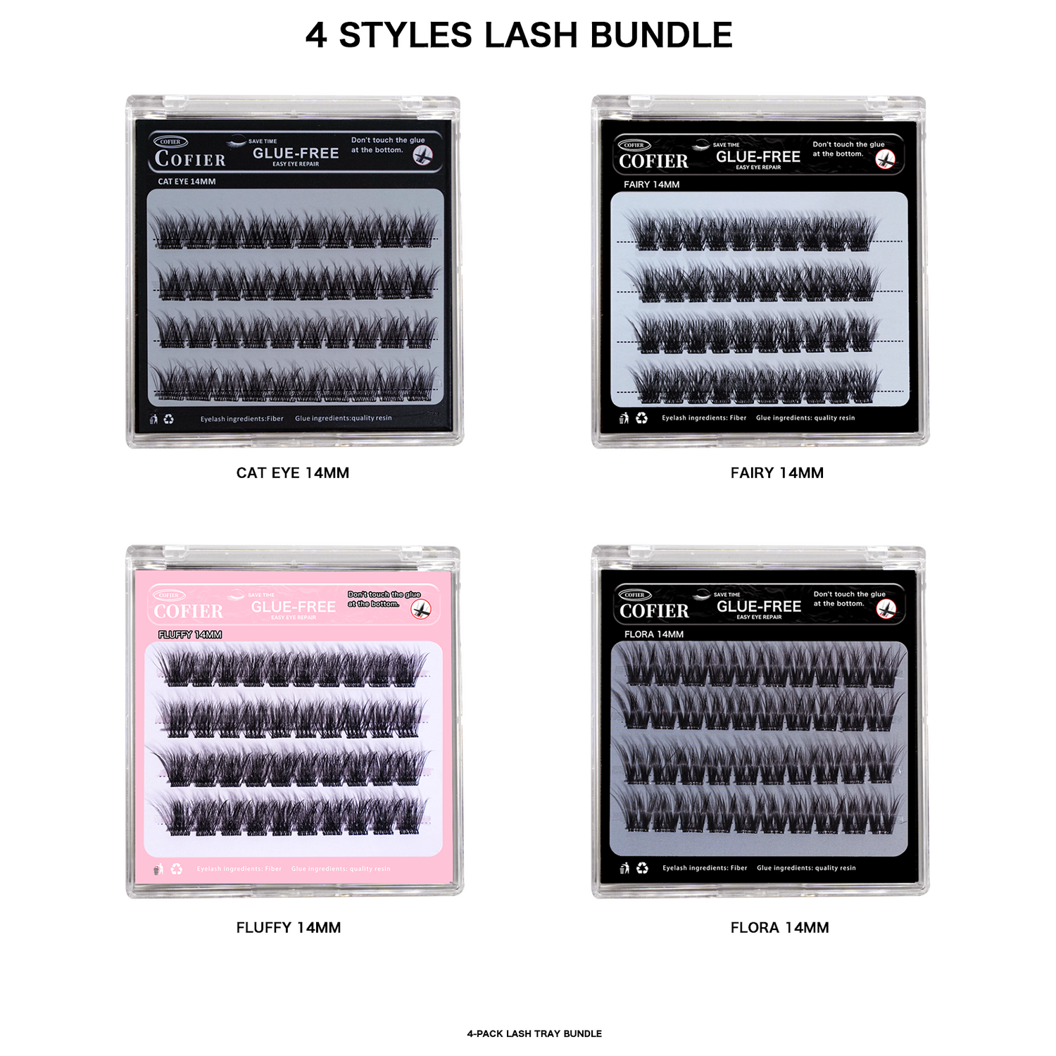 COFIER Glue-Free 4-Style Mini Lash Set