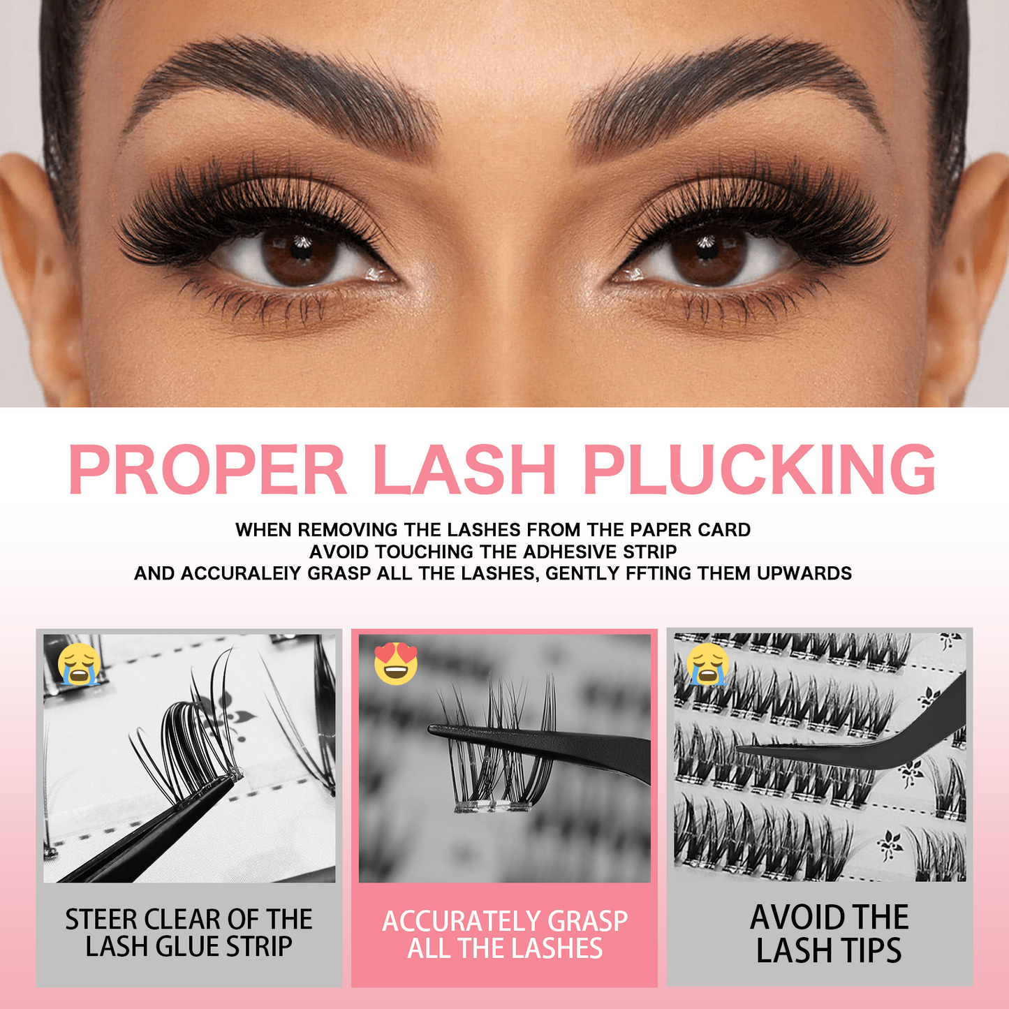 Cofier 3D Nova Lash Clusters 10-18mm C Curl – No Glue Self-Adhesive Lashes