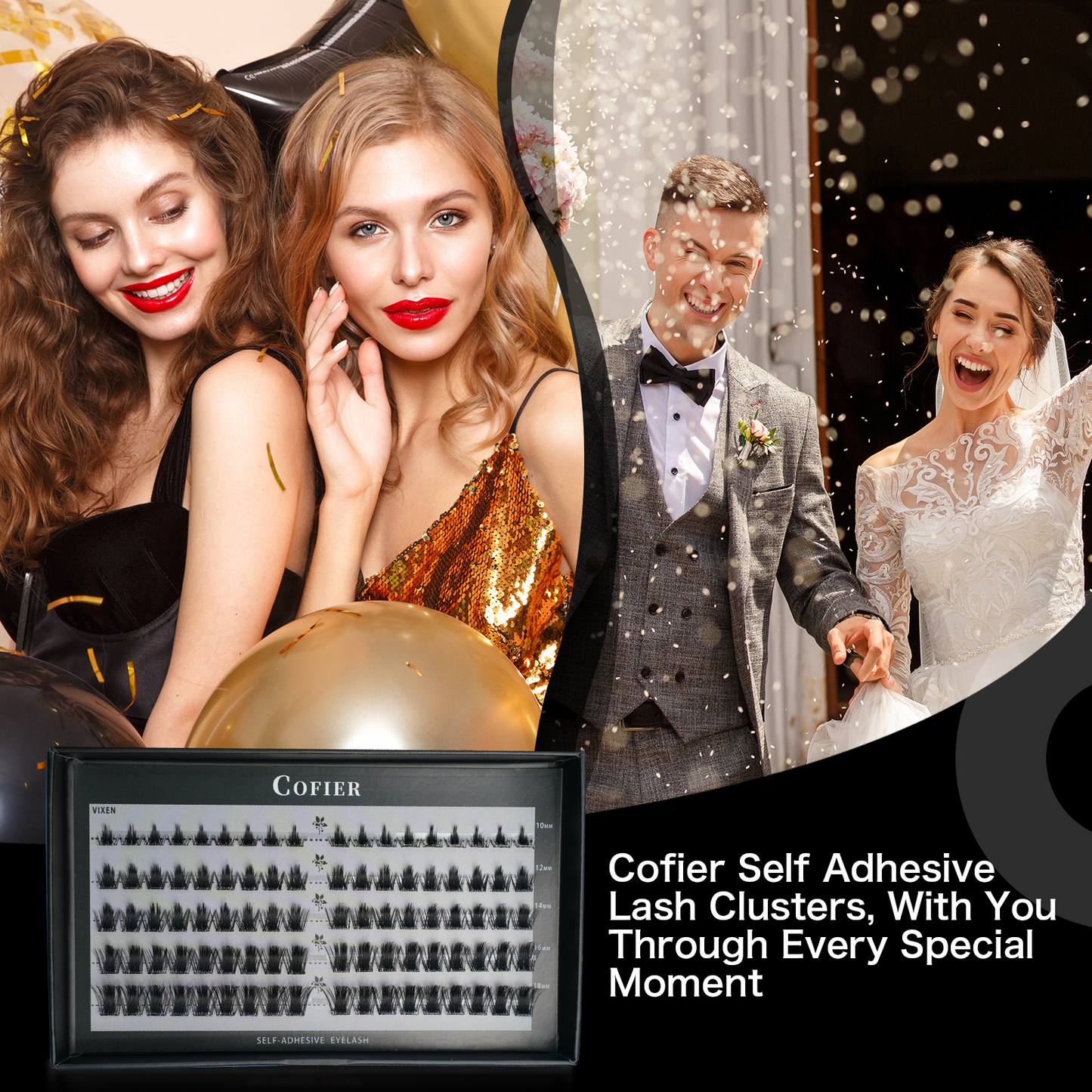 Cofier Runa Lash Clusters 10-18mm C Curl – No Glue DIY Lashes