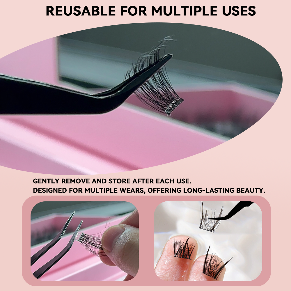 Cofier Fluffy Volume Lash Clusters 12-20mm C Curl – No Glue DIY Lashes