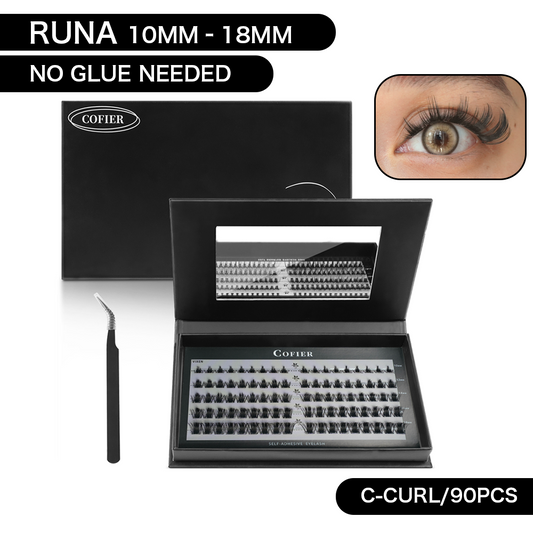 Cofier Runa Lash Clusters 10-18mm C Curl – No Glue DIY Lashes