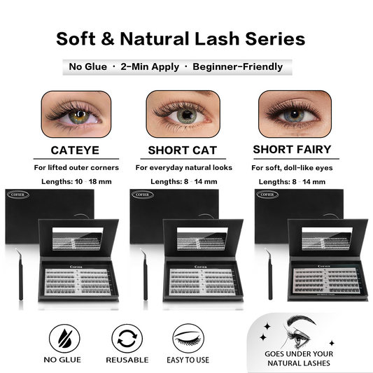 COFIER Glue-Free Lash Bundle Set